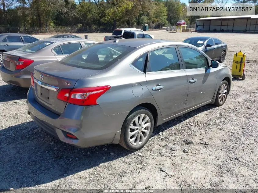 3N1AB7AP2HY375587 2017 Nissan Sentra Sv