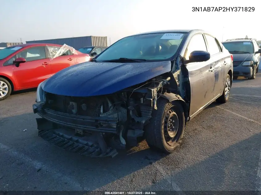 3N1AB7AP2HY371829 2017 Nissan Sentra S