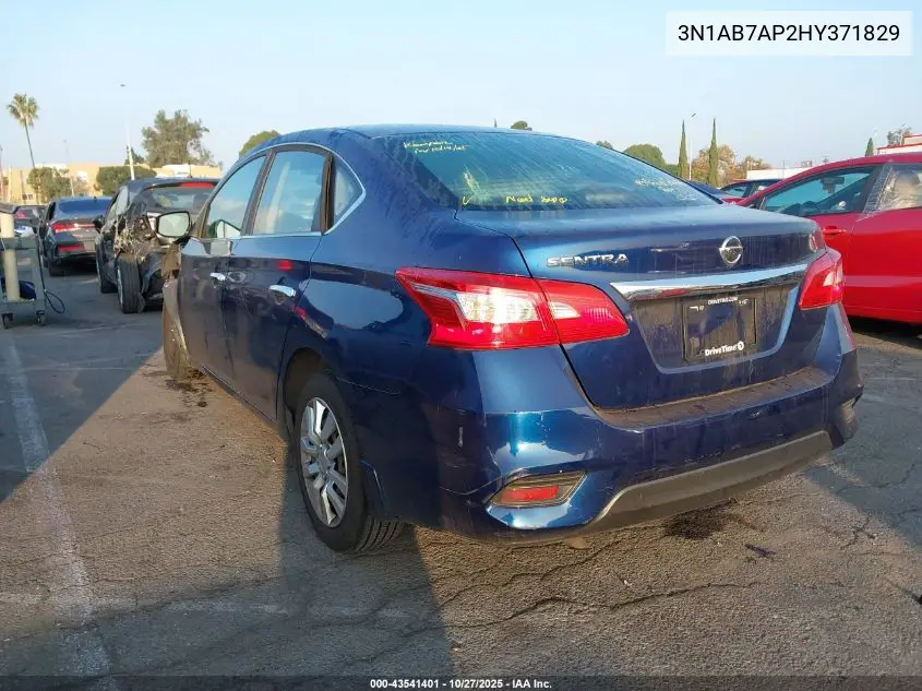 3N1AB7AP2HY371829 2017 Nissan Sentra S
