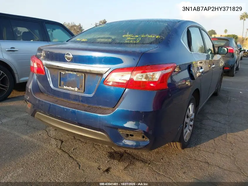 3N1AB7AP2HY371829 2017 Nissan Sentra S