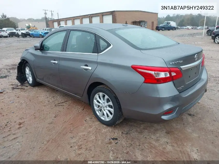 3N1AB7AP5HY249322 2017 Nissan Sentra Sv