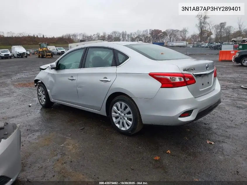 3N1AB7AP3HY289401 2017 Nissan Sentra Sv