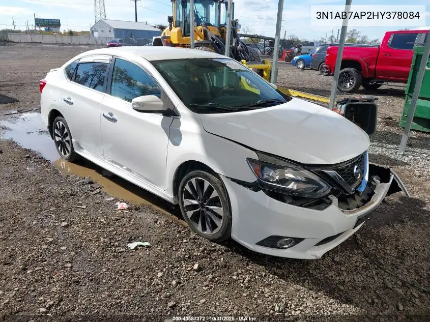 3N1AB7AP2HY378084 2017 Nissan Sentra Sr