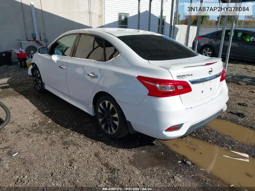 3N1AB7AP2HY378084 2017 Nissan Sentra Sr