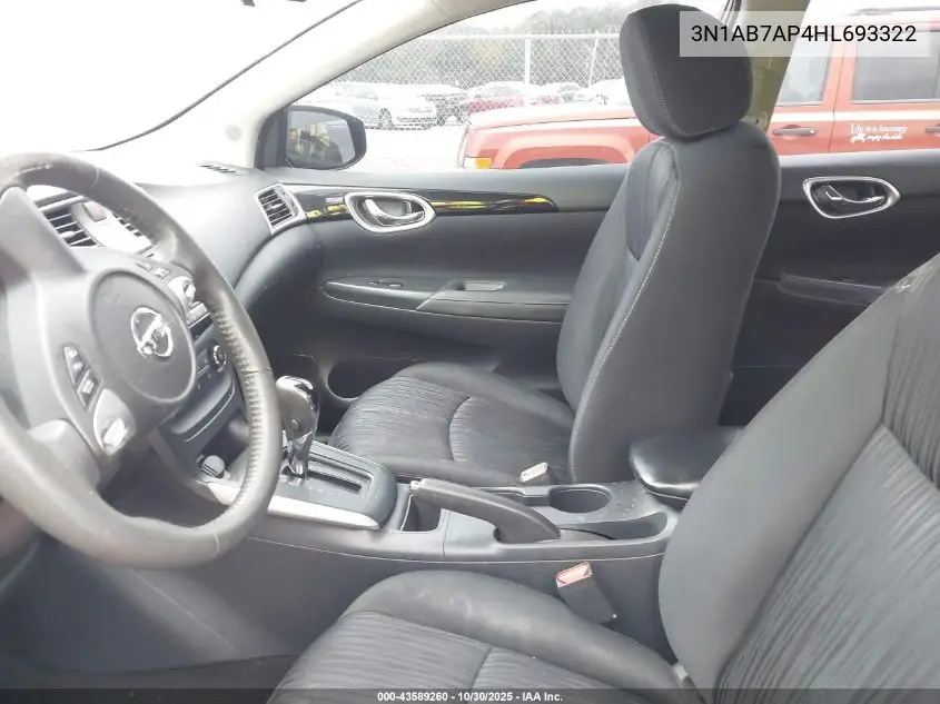 3N1AB7AP4HL693322 2017 Nissan Sentra Sv