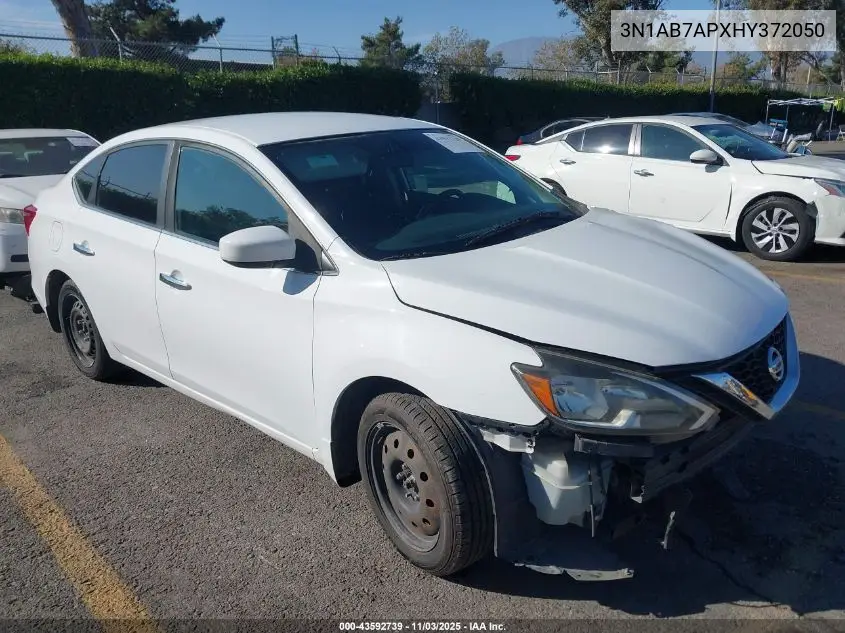 3N1AB7APXHY372050 2017 Nissan Sentra Sv