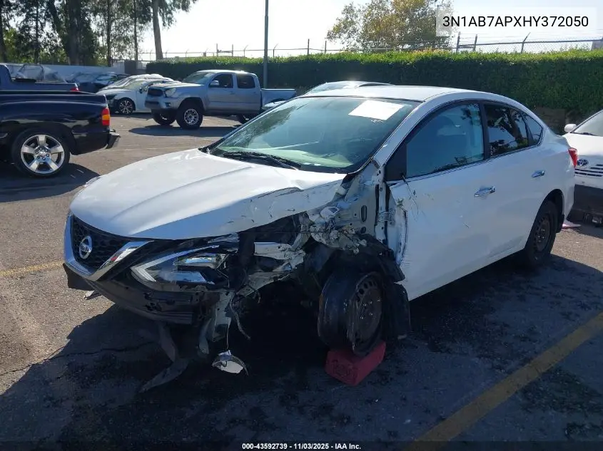 3N1AB7APXHY372050 2017 Nissan Sentra Sv