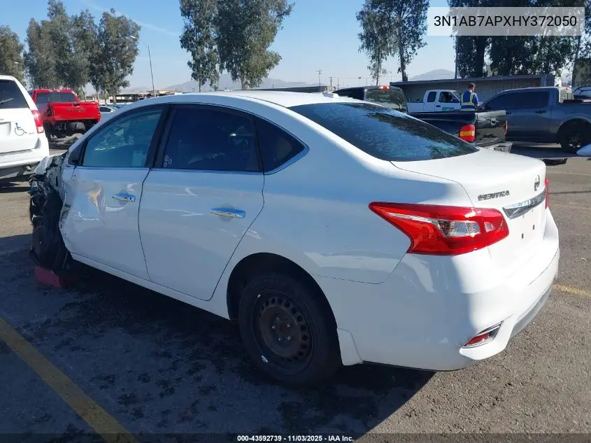 3N1AB7APXHY372050 2017 Nissan Sentra Sv
