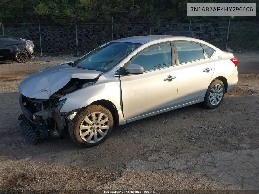 3N1AB7AP4HY296406 2017 Nissan Sentra Sv