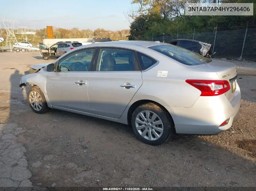 3N1AB7AP4HY296406 2017 Nissan Sentra Sv