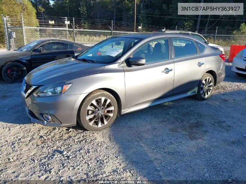 3N1CB7AP5HY363927 2017 Nissan Sentra Sr Turbo
