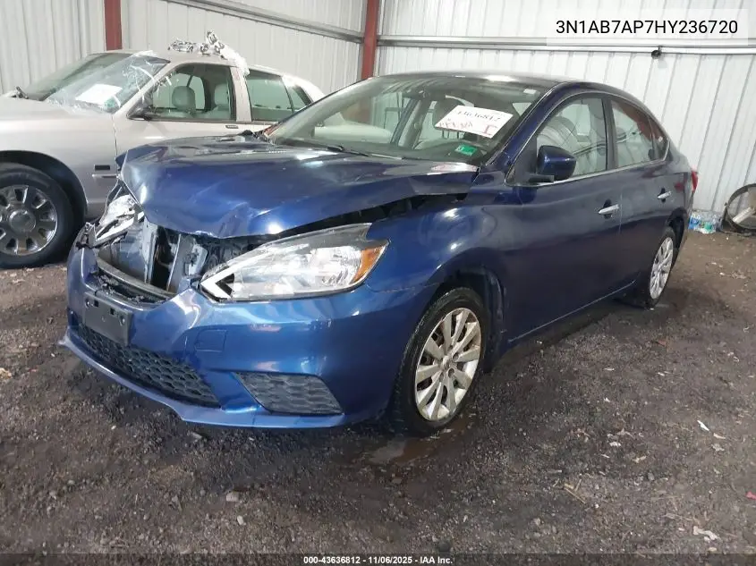 3N1AB7AP7HY236720 2017 Nissan Sentra S