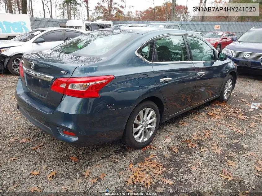3N1AB7AP4HY241020 2017 Nissan Sentra Sv