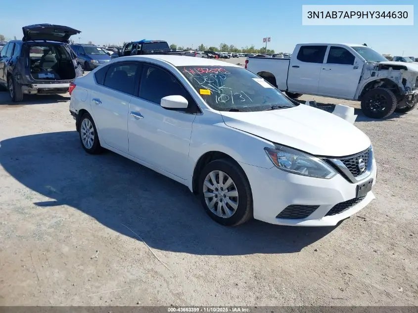 3N1AB7AP9HY344630 2017 Nissan Sentra Sv