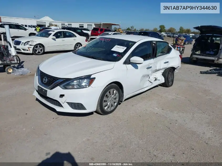 3N1AB7AP9HY344630 2017 Nissan Sentra Sv