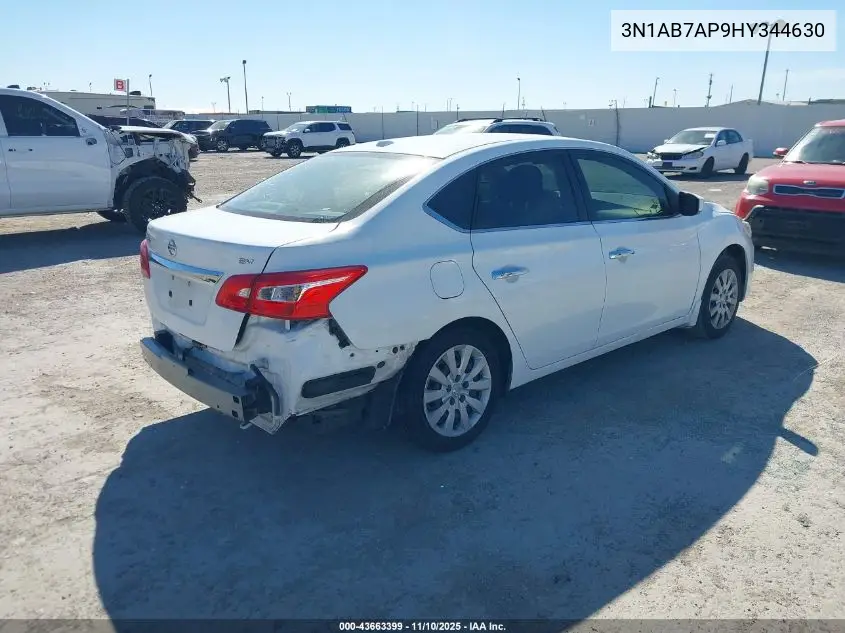 3N1AB7AP9HY344630 2017 Nissan Sentra Sv