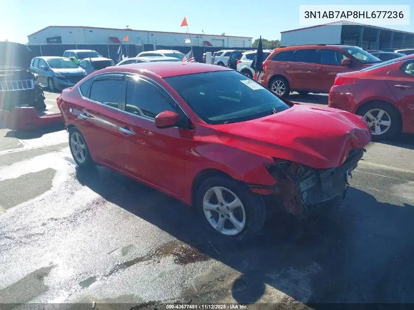 3N1AB7AP8HL677236 2017 Nissan Sentra Sv