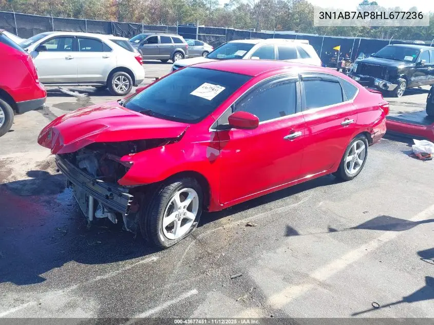 3N1AB7AP8HL677236 2017 Nissan Sentra Sv