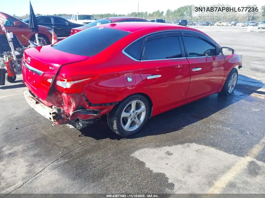 3N1AB7AP8HL677236 2017 Nissan Sentra Sv