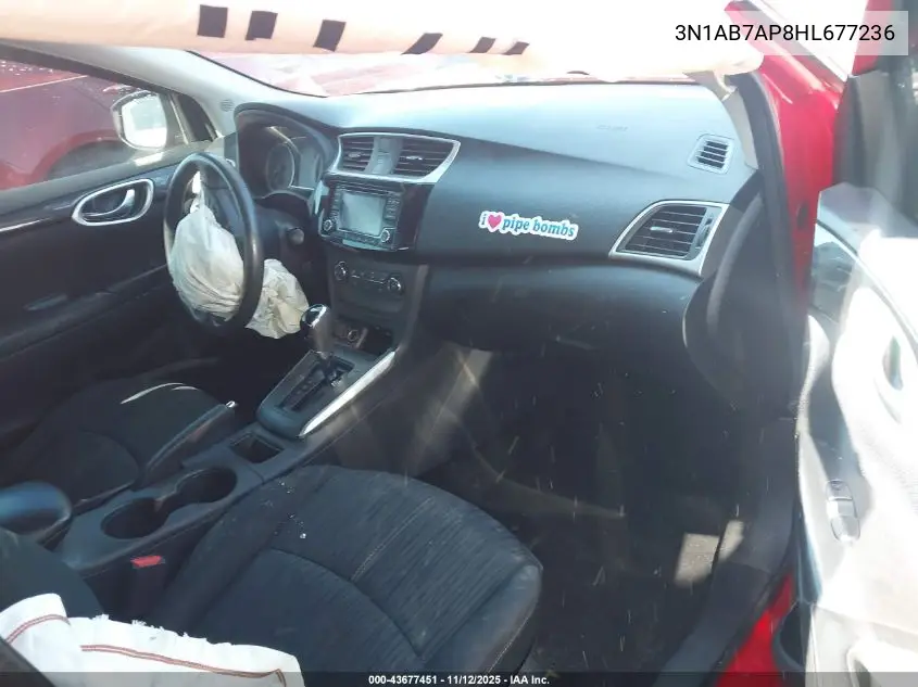 3N1AB7AP8HL677236 2017 Nissan Sentra Sv