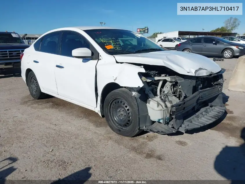 3N1AB7AP3HL710417 2017 Nissan Sentra Sv