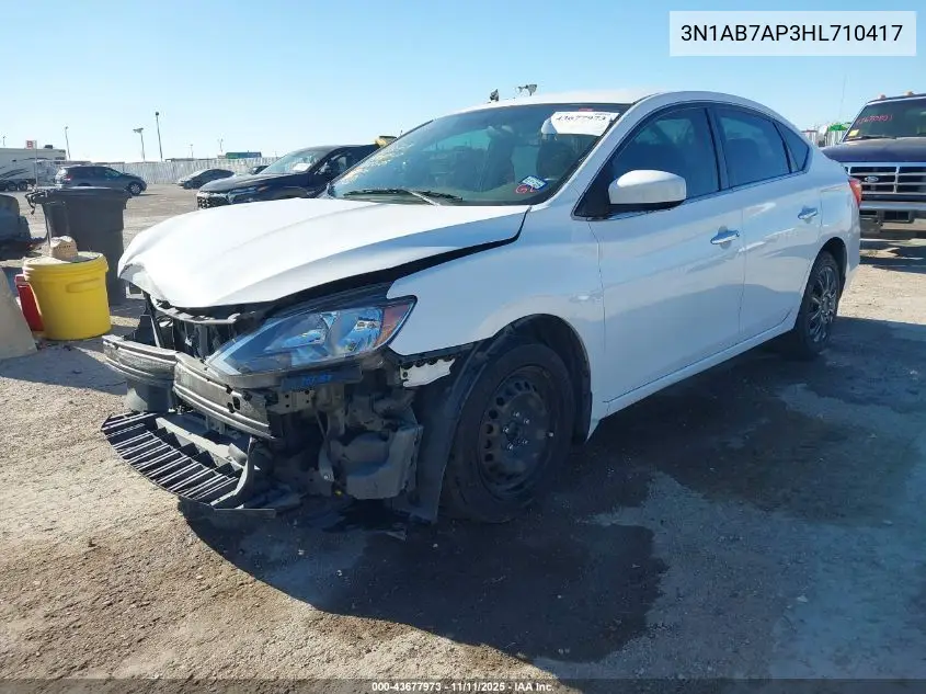 3N1AB7AP3HL710417 2017 Nissan Sentra Sv