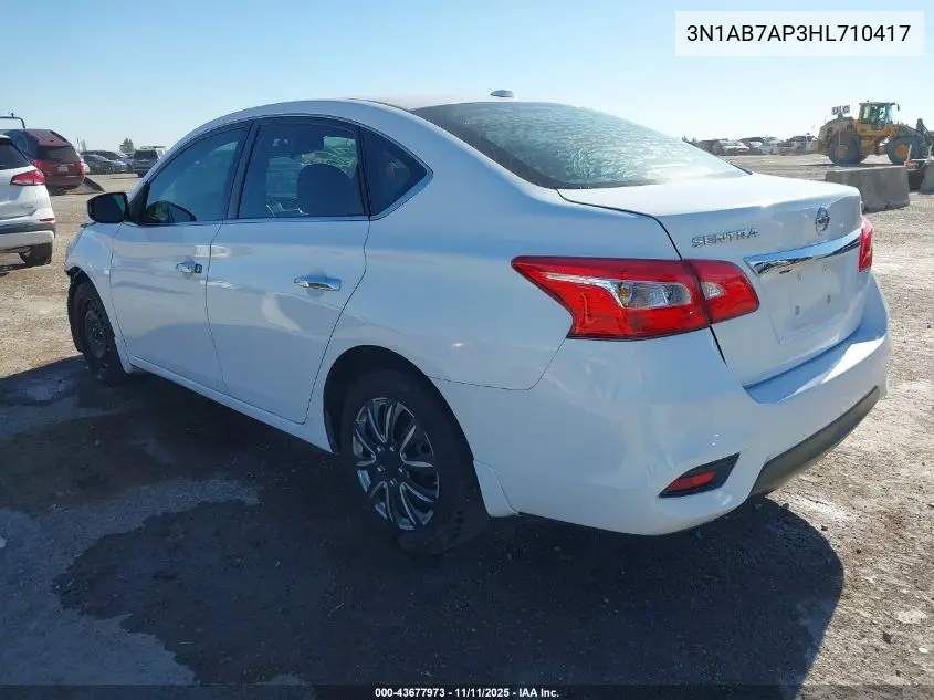 3N1AB7AP3HL710417 2017 Nissan Sentra Sv