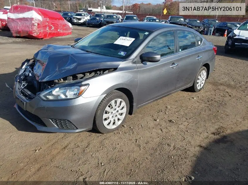 3N1AB7AP5HY206101 2017 Nissan Sentra Sv