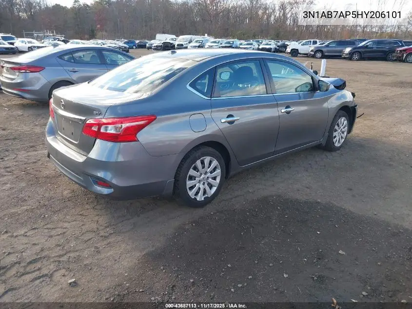 3N1AB7AP5HY206101 2017 Nissan Sentra Sv