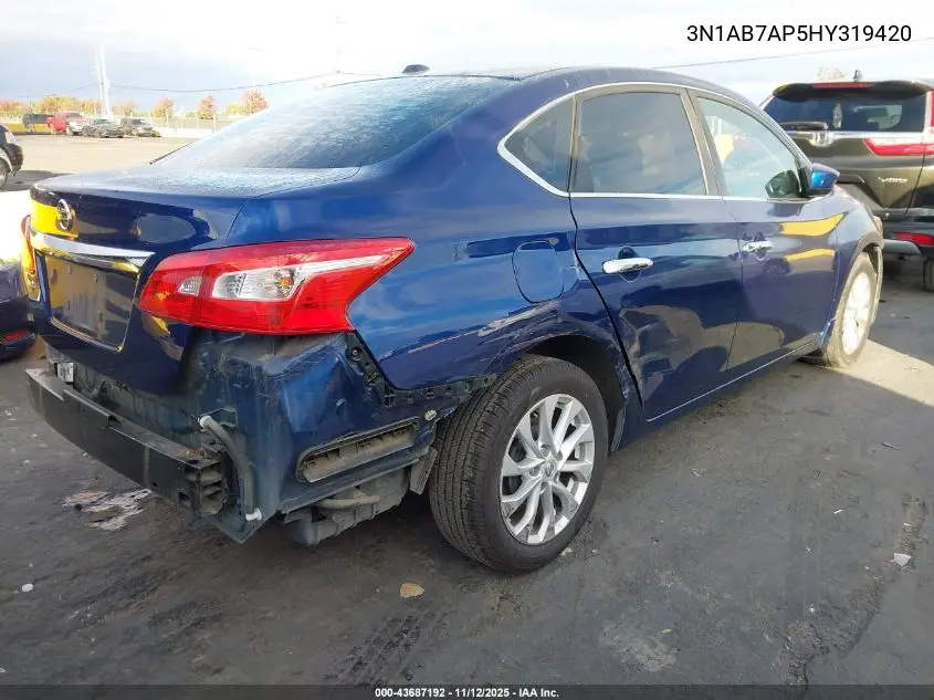 3N1AB7AP5HY319420 2017 Nissan Sentra Sv