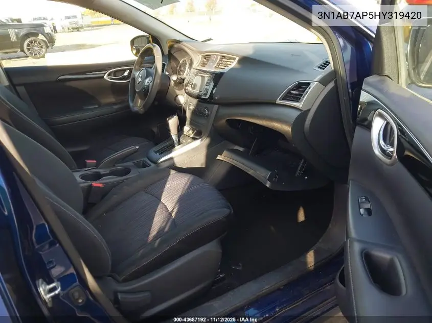 3N1AB7AP5HY319420 2017 Nissan Sentra Sv