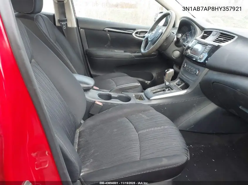 3N1AB7AP8HY357921 2017 Nissan Sentra Sv