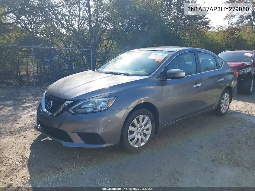 3N1AB7AP3HY279080 2017 Nissan Sentra S