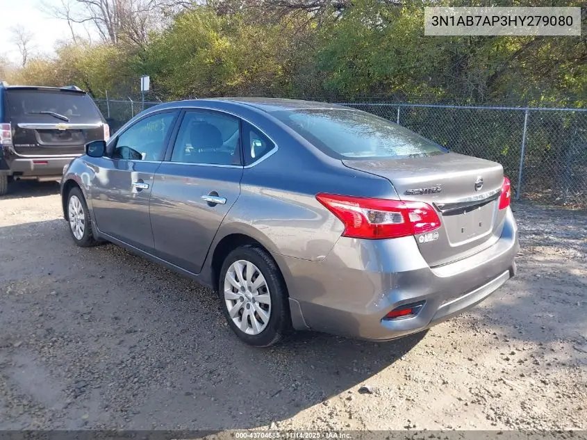 3N1AB7AP3HY279080 2017 Nissan Sentra S