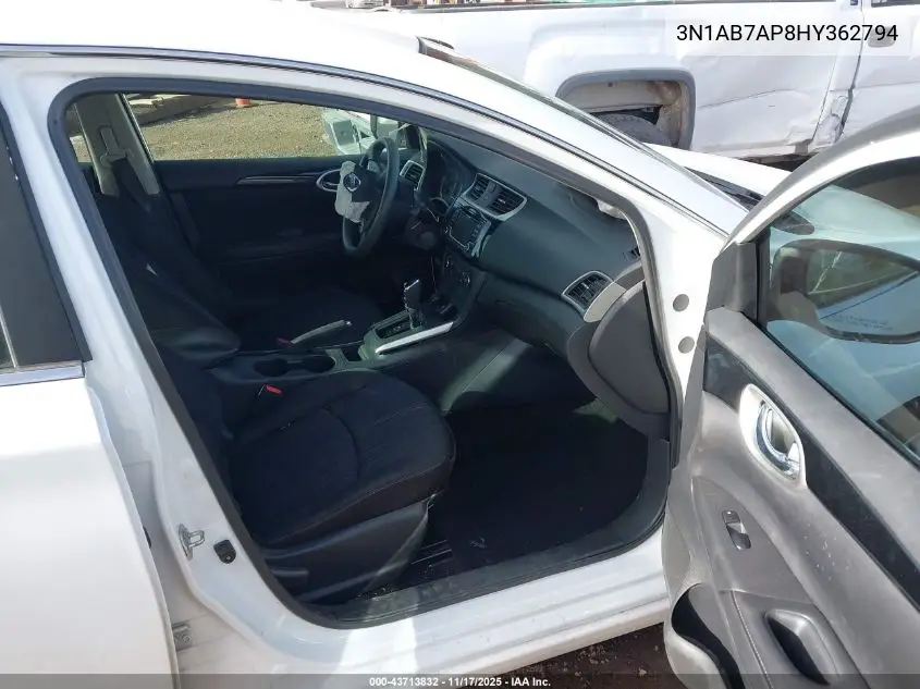 3N1AB7AP8HY362794 2017 Nissan Sentra Sv