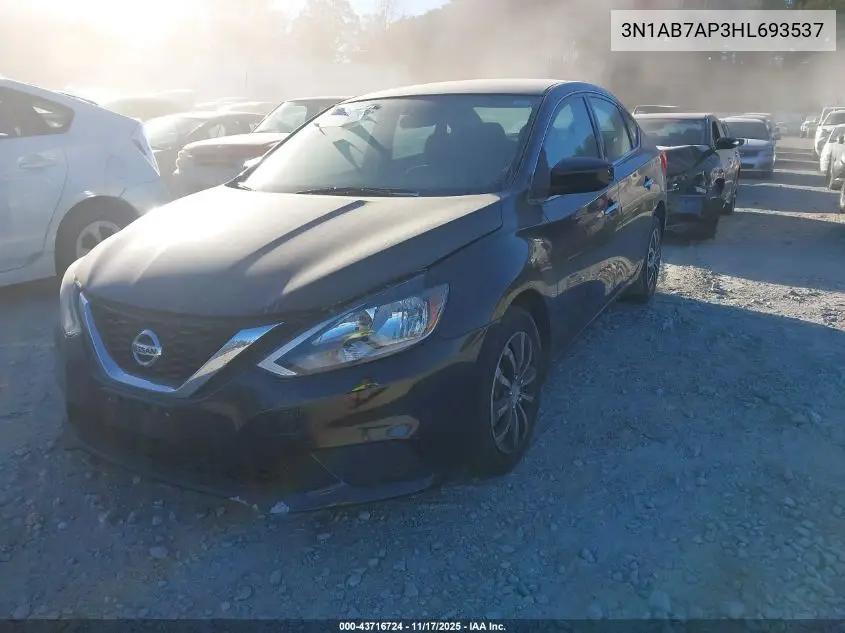 3N1AB7AP3HL693537 2017 Nissan Sentra Sv