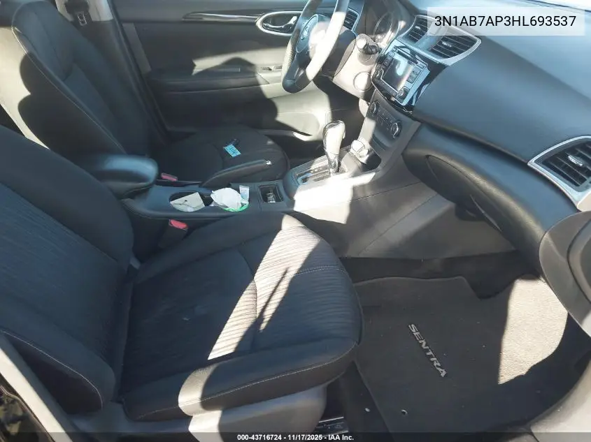 3N1AB7AP3HL693537 2017 Nissan Sentra Sv