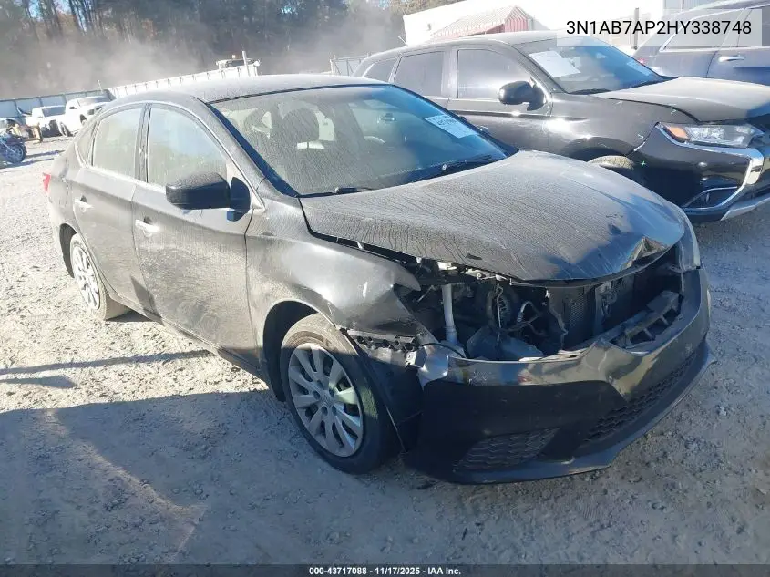 3N1AB7AP2HY338748 2017 Nissan Sentra S