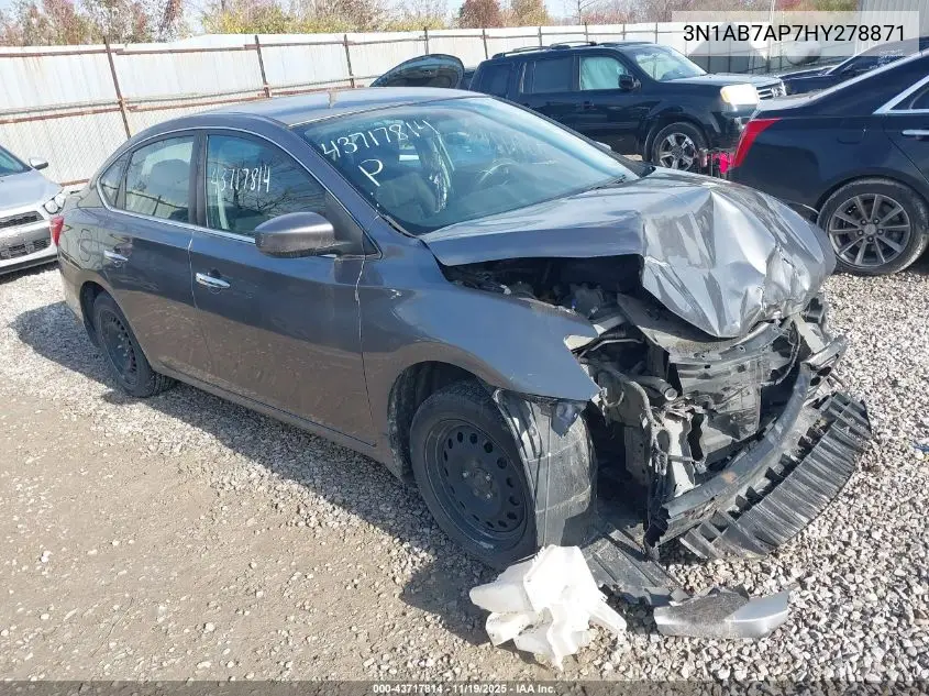 3N1AB7AP7HY278871 2017 Nissan Sentra Sv