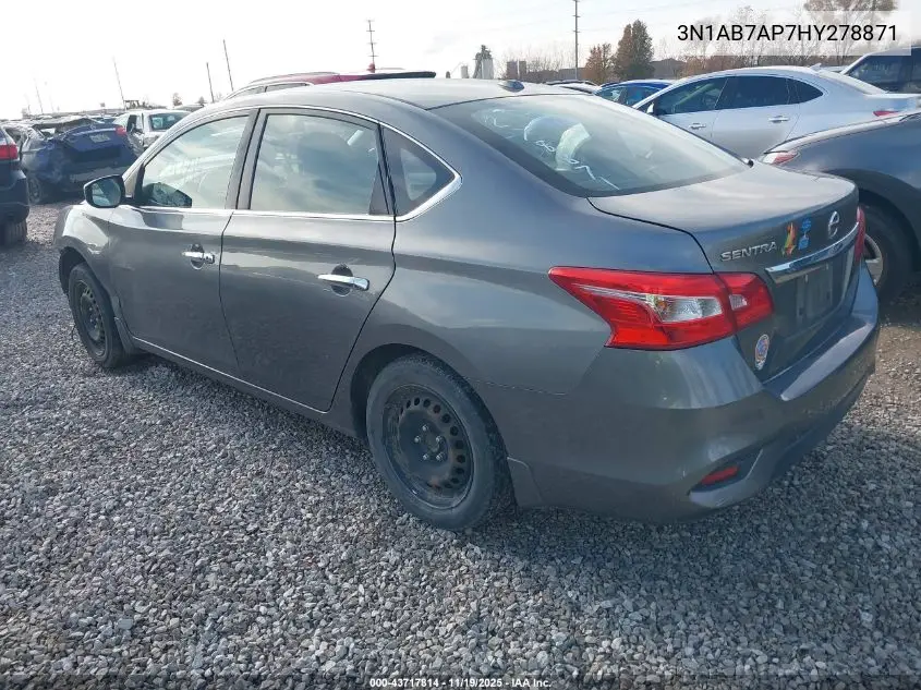 3N1AB7AP7HY278871 2017 Nissan Sentra Sv