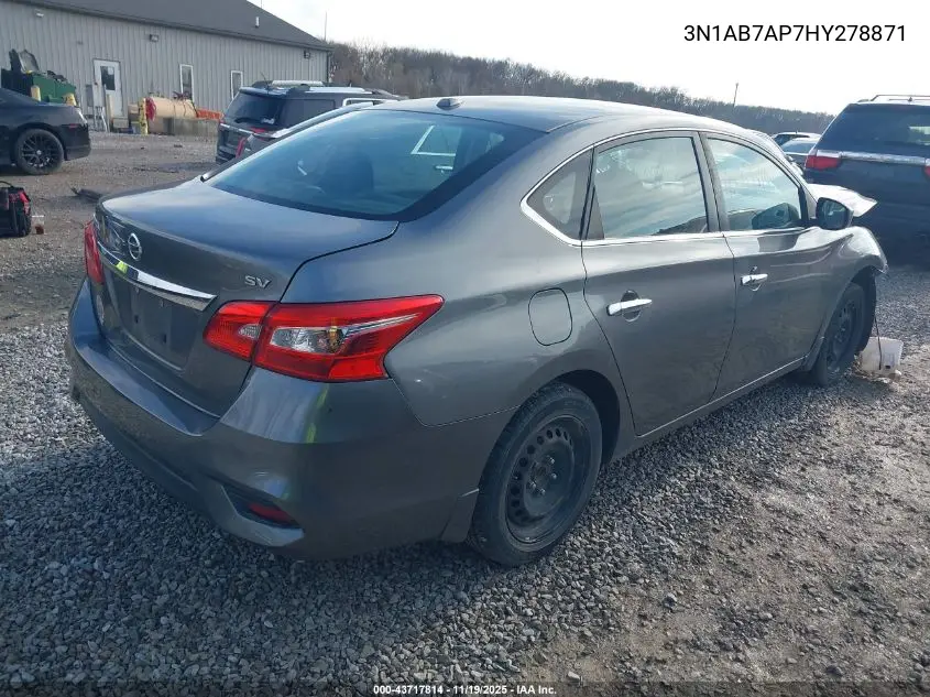 3N1AB7AP7HY278871 2017 Nissan Sentra Sv