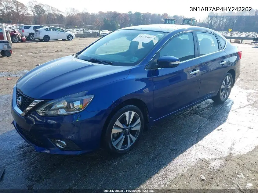 3N1AB7AP4HY242202 2017 Nissan Sentra Sl
