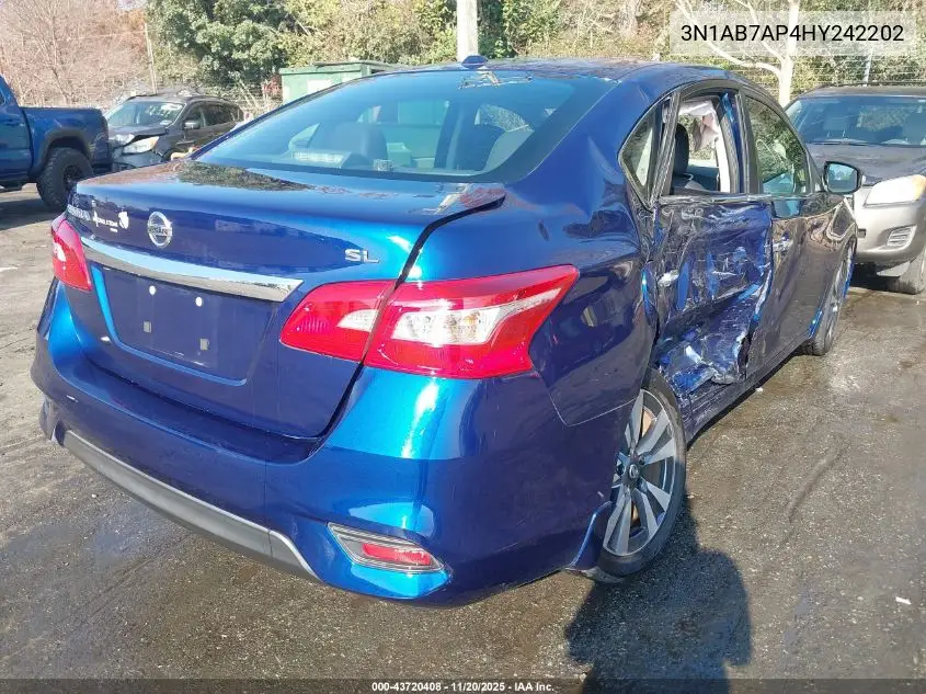 3N1AB7AP4HY242202 2017 Nissan Sentra Sl