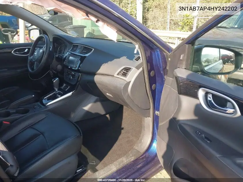 3N1AB7AP4HY242202 2017 Nissan Sentra Sl