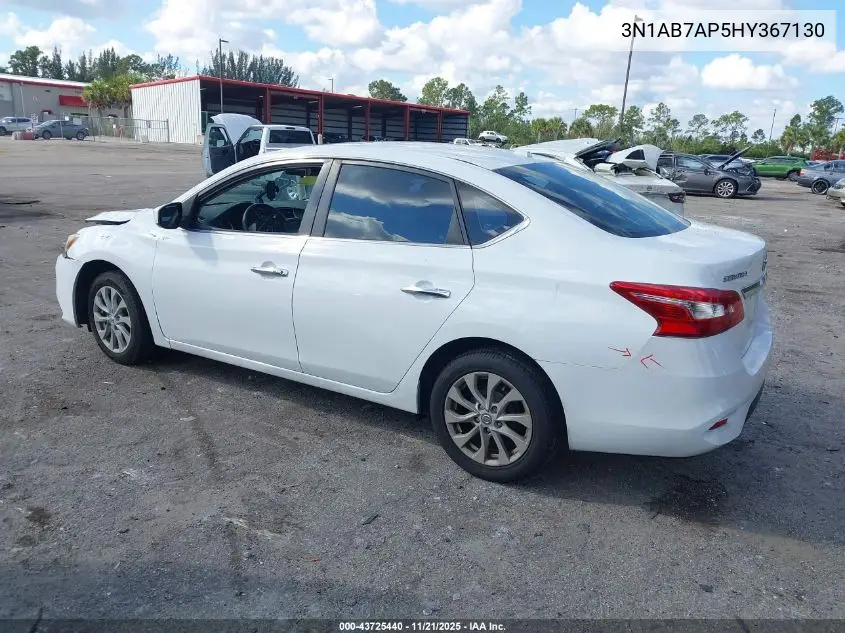 3N1AB7AP5HY367130 2017 Nissan Sentra Sv