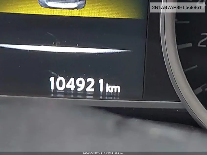3N1AB7AP8HL668861 2017 Nissan Sentra S/Sl/Sr/Sv