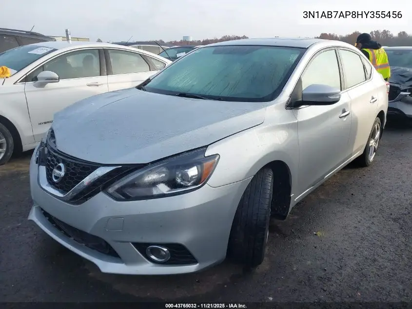 3N1AB7AP8HY355456 2017 Nissan Sentra Sl