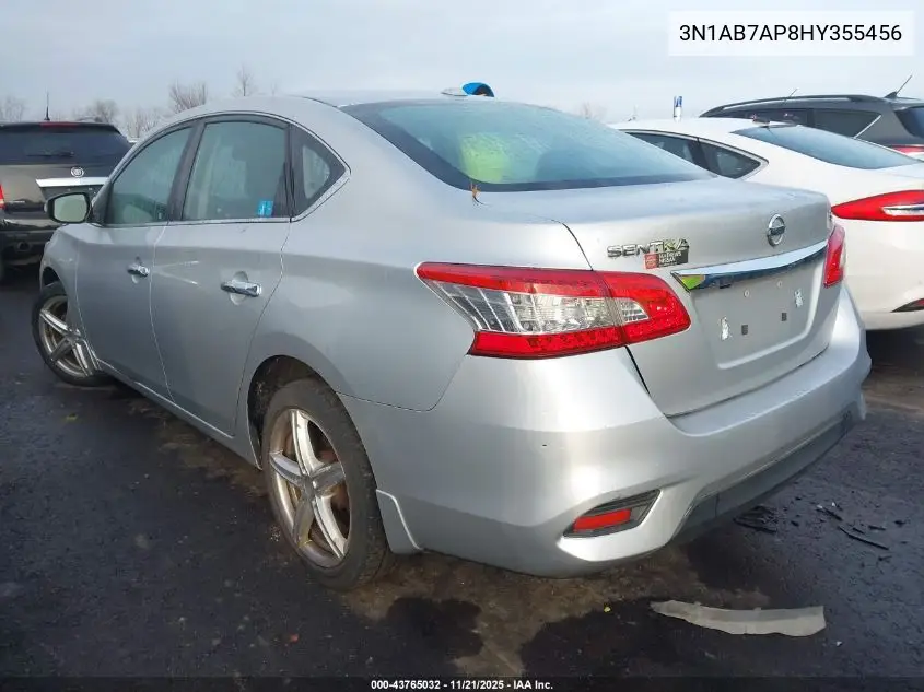 3N1AB7AP8HY355456 2017 Nissan Sentra Sl