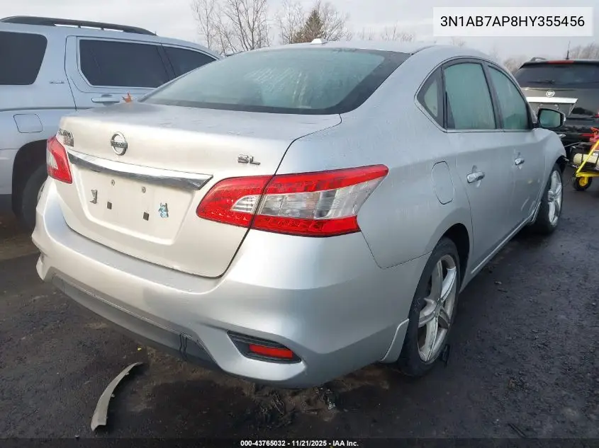 3N1AB7AP8HY355456 2017 Nissan Sentra Sl