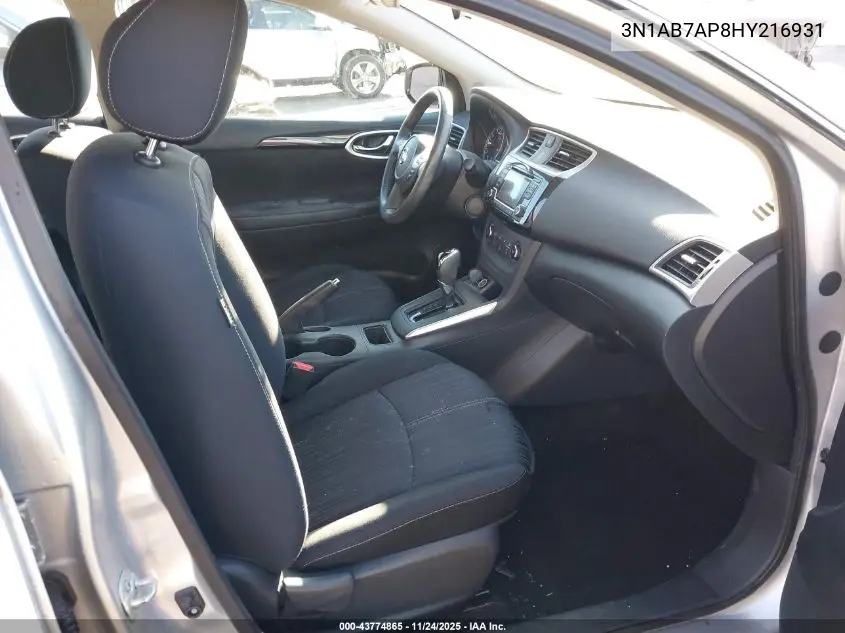 3N1AB7AP8HY216931 2017 Nissan Sentra Sv